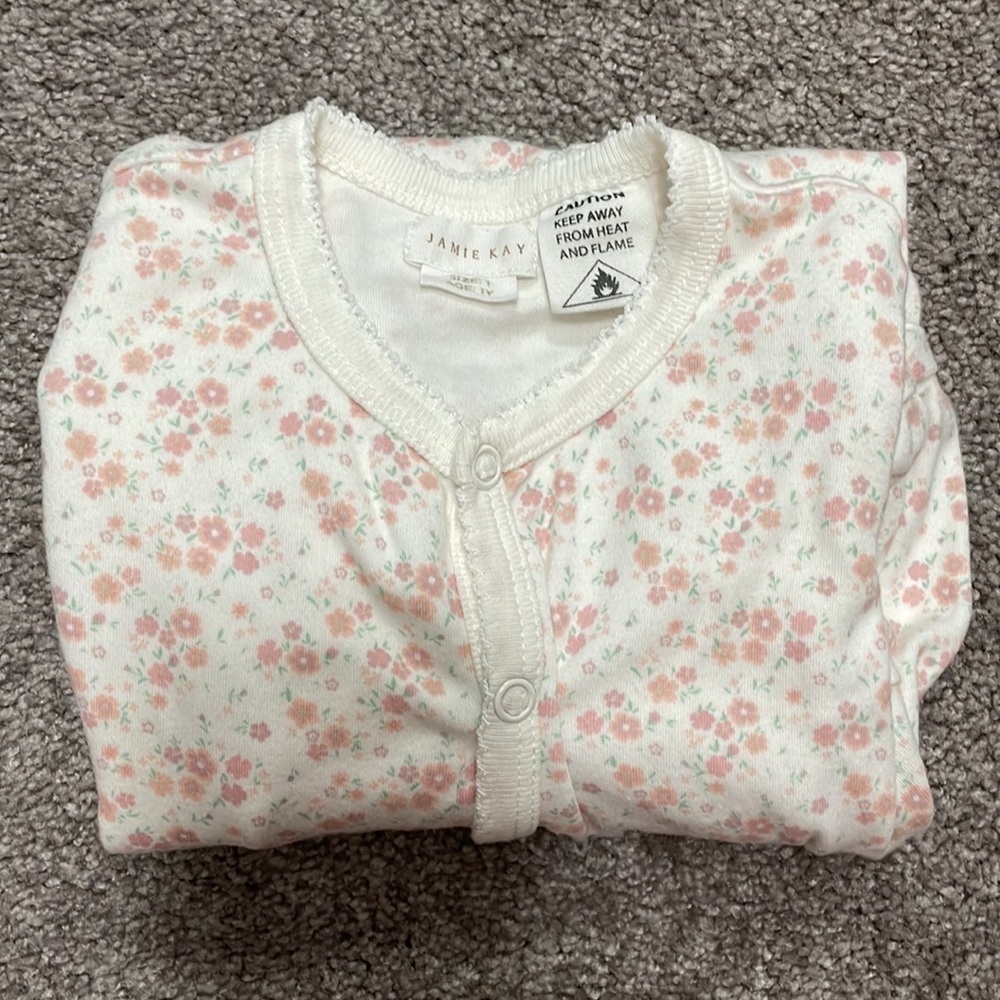 Jamie Kay Primrose Floral Button Footed Sleeper